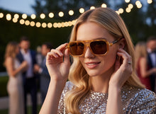 Classic Vintage Retro Luxury Hip Hop Style SUNGLASSES Square Tortoise Frame - Brown Lens E2036