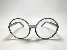Oversized Vintage Retro Style Clear Lens EYEGLASSES X-Large Round Gray Frame 15032