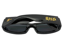 Classic Hardcore Biker Gangster Style LOCS SUNGLASSES Large Thick Black Frame - Dark Lens 91335