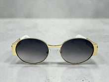Classic Vintage Retro Luxury Hip Hop Rapper Style SUNGLASSES Oval Gold Frame - Gray Lens 27736