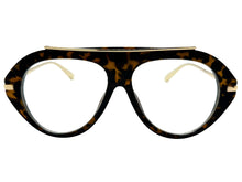 Oversized Classic Vintage Retro Style Clear Lens EYEGLASSES Large Tortoise & Gold Frame 27009