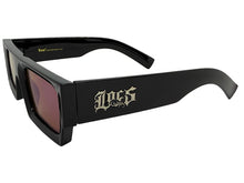 Classic Hardcore Biker Gangster Style LOCS SUNGLASSES X-Large Thick Black Frame - Green Lens 91321