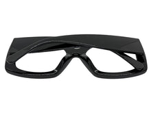 Oversized Classic Vintage Retro Style Clear Lens EYEGLASSES Thick Square Black Frame 81218