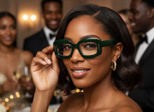 Classy Elegant Modern Retro Style Clear Lens EYEGLASSES Thick Green Optical Frame 24020