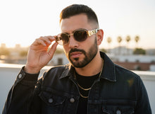 Classic Vintage Retro Luxury Hip Hop Rapper Style SUNGLASSES Oval Gold Frame - Gray Lens 27736