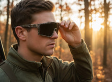 Military Tactical Hunting Fishing Wrap Around Safety SUNGLASSES Large Camouflage Frame - Dark Lens CAMO3