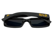 Classic Hardcore Biker Gangster Style LOCS SUNGLASSES Large Thick Black Frame - Dark Lens 91212
