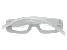 Exaggerated Classic Vintage RETRO Cat Eye Style READING GLASSES READERS Off White Frame - Lens Strength +3.50