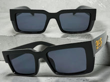 Classic Hardcore Biker Gangster Style LOCS SUNGLASSES Large Thick Black Frame - Dark Lens 91212