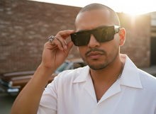 Classic Hardcore Biker Gangster Style LOCS SUNGLASSES Black Frame - Dark Lens 91292