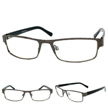 Classy Contemporary Modern Style Clear Lens EYEGLASSES Gunmetal Fashion Frame 7269