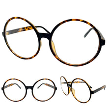 Oversized Vintage Retro Style Clear Lens EYEGLASSES X-Large Tortoise Frame 1734