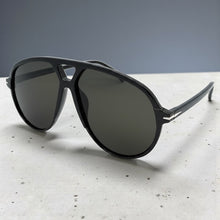 Oversized Vintage Retro Style SUNGLASSES Large Black Frame - Dark Lens 81022