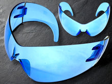 Oversized Space Futuristic Robotic Cyclops Shield Costume Party SUNGLASSES Huge Blue Lens 2170