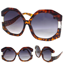 Oversized Vintage Retro Style SUNGLASSES X-Large Huge Tortoise Frame 80848