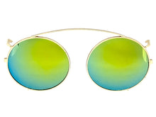Classic Vintage Retro Style Clip On SUNGLASSES Round Tortoise Frame 6442