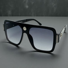 Classic Vintage Retro Luxury Hip Hop Rapper Style SUNGLASSES Large Black & Silver Frame 3078