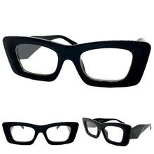 Exaggerated Vintage Retro Style Clear Lens EYEGLASSES Thick Black Frame 81260