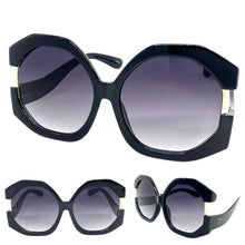 Oversized Vintage Retro Style SUNGLASSES X-Large Huge Black Frame 80848
