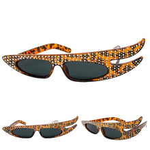 Exaggerated Unusual Funky Vintage Retro Style SUNGLASSES Tortoise Bling Frame 7524