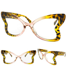 Oversized Vintage Retro Style Clear Lens EYEGLASSES Large Butterfly Tortoise Frame 81261