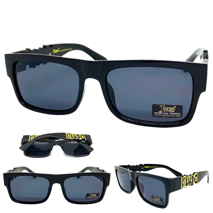 Classic Biker Gangster Hardcore LOCS SUNGLASSES Black Frame 91207