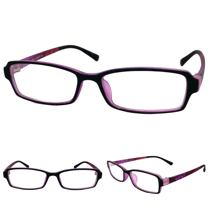 Classy Contemporary Modern Style Clear Lens EYEGLASSES Black Fashion Frame 1312