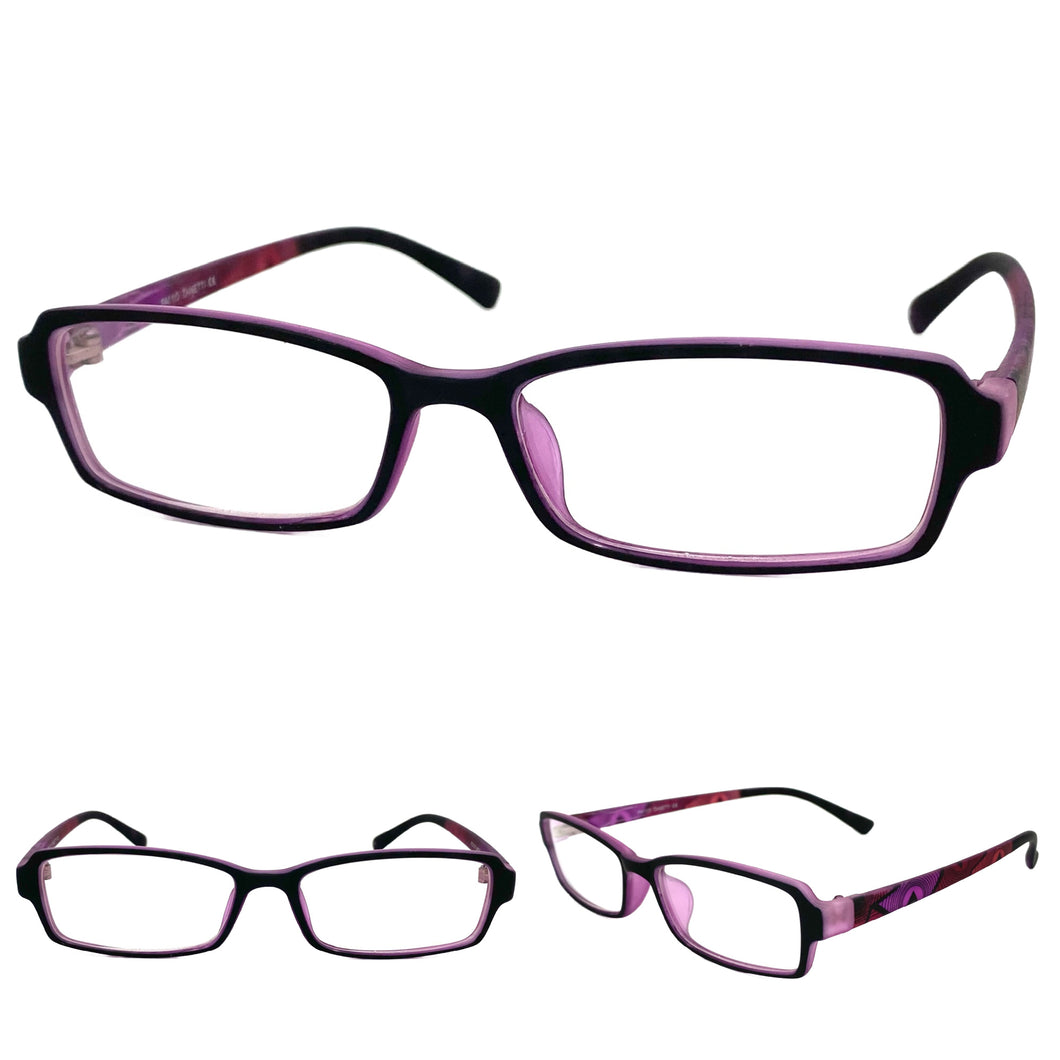 Classy Contemporary Modern Style Clear Lens EYEGLASSES Black Fashion Frame 1312