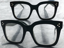 Oversized Exaggerated Vintage Retro Style Clear Lens EYEGLASSES Thick Matte Black Frame 6994