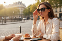 Oversized Exaggerated Vintage Retro Style SUNGLASSES Large Black Frame - Light Tint Lens 9091