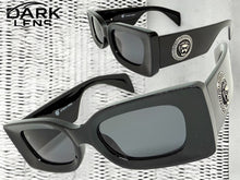 Classic Hardcore Biker Gangster Style SUNGLASSES Black Frame - Dark Lens 5015