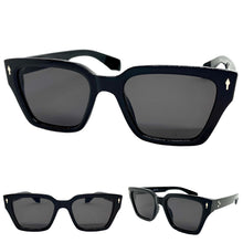 Classic Vintage Retro Style SUNGLASSES Square Black Frame 5011