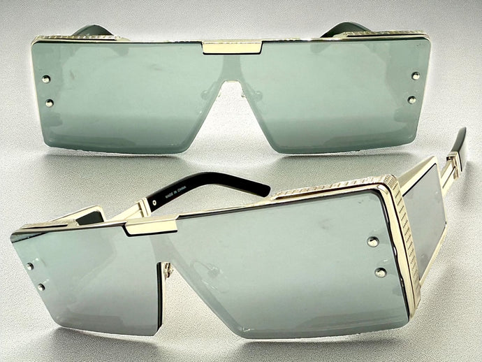 Classic Hardcore Gangster Hip Hop Rapper Pimp Style SUNGLASSES Silver Frame 79004