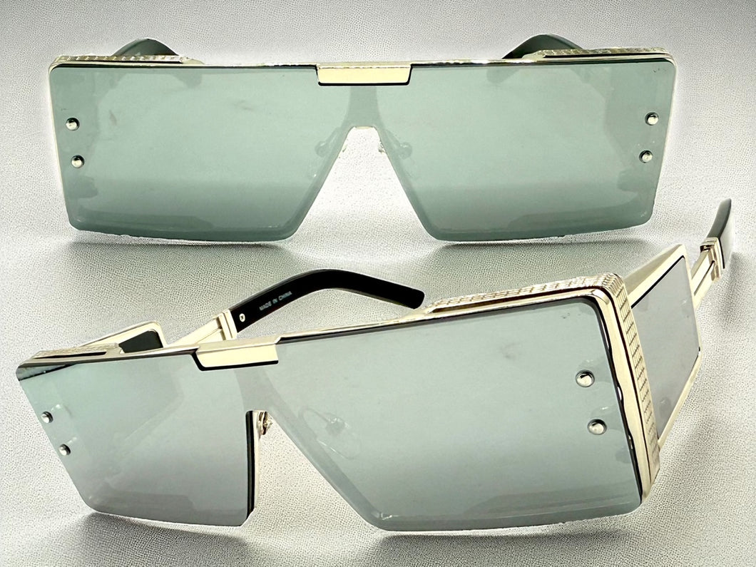Classic Hardcore Gangster Hip Hop Rapper Pimp Style SUNGLASSES Silver Frame 79004
