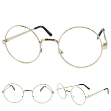 Classic Vintage Retro Style Clear Lens EYEGLASSES Round Silver Frame 6569