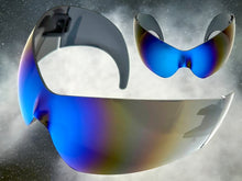 Oversized Space Futuristic Robotic Cyclops Shield Costume Party SUNGLASSES Huge Blue Lens 2170
