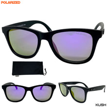 Classic Vintage Retro Hardcore Biker Style KUSH SUNGLASSES Purple Polarized Lens POL006