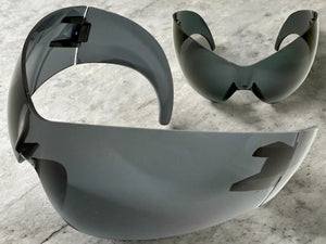 Oversized Space Futuristic Robotic Cyclops Shield Costume Party SUNGLASSES Huge Dark Gray Lens 2170