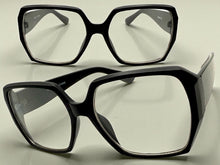 Oversized Classic Vintage Retro Style Clear Lens EYEGLASSES Large Square Black Frame 80843