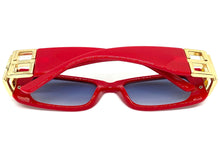 Classic Elegant Vintage Retro Style SUNGLASSES Thick Square Red Frame E2105