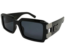 Classic Hardcore Biker Gangster Style LOCS SUNGLASSES Large Thick Black Frame - Dark Lens 91336