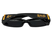 Classic Hardcore Biker Gangster Style LOCS SUNGLASSES Large Thick Black Frame - Dark Lens 91320