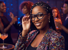 Classy Elegant Modern Retro Style Clear Lens EYEGLASSES Thick Geometric Optical Frame 6191