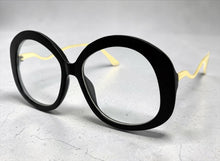 Oversized Vintage Retro Style Clear Lens EYEGLASSES Large Round Matte Black Frame 16020