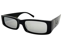 Classic Hardcore Biker Gangster Style LOCS SUNGLASSES Large Thick Black Frame - Silver Lens 91320