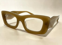 Exaggerated Classic Vintage RETRO Cat Eye Style READING GLASSES READERS Khaki Frame - Lens Strength +1.50
