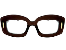 Classy Elegant Modern Retro Style Clear Lens EYEGLASSES Thick Brown Optical Frame 24020
