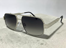 Classic Vintage Retro Luxury Hip Hop Rapper Style SUNGLASSES Square Silver Frame - Gradient Lens E2206