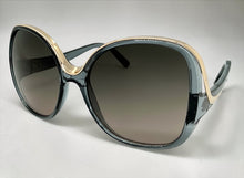 Oversized Exaggerated Vintage Retro Style SUNGLASSES Large Square Gray & Rose Gold Frame 30340