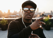 Classic Hardcore Biker Gangster Style LOCS SUNGLASSES Square Black Frame - Silver Lens 91295